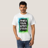 T-shirt Une fois rebelle, toujours rebelle bleu vert (Devant entier)