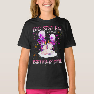 T-shirt une grande soeur de la fille d'anniversaire