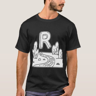 T-shirt Une illustration de la lettre R représentant une r
