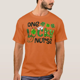 T-shirt Une infirmière chanceuse Shamrock Stethoscope Happ