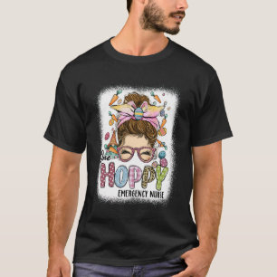 T-shirt Une infirmière d'urgence joyeuse Léopard Lapin Chi