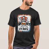 T-shirt Une infirmière Éffrayante Lpn Sugar Skull Boo Crew (Devant)