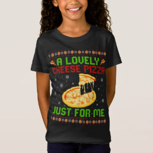T-Shirt Une jolie Pizza au Fromage Drôle Doux moche Xmas