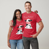 T-shirt Une Jolie Vache Holstein Vous Souhaite Un Joyeux N (Unisexe)