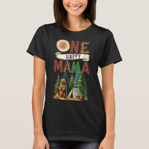 T-shirt Une joyeuse campeuse maman premier anniversaire ou