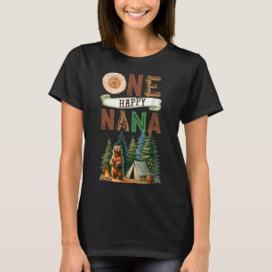 T-shirt Une joyeuse Nana campeuse ours de premier annivers
