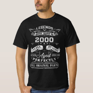 T-shirt Une Légende Vintage Est Née En 2000 , 2000 Happy