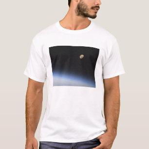 T-shirt Une lune géante visible au-dessus de l'atmosphère 
