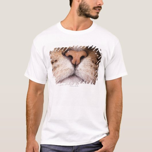 T-shirt Une macro image du nez et de la bouche d'un chat (Devant)