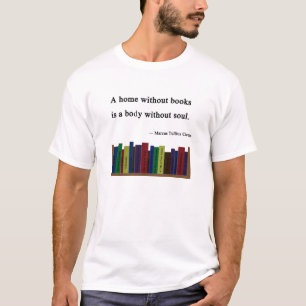 T-shirt Une maison sans pièce en t de base de livres