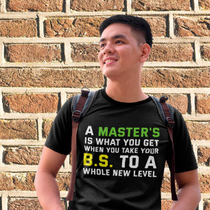 T-shirt Une Maîtrise Diplômée Pour Funny Party Grad