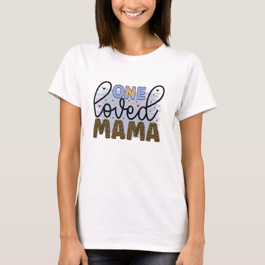 T-shirt Une maman aimée (Devant)