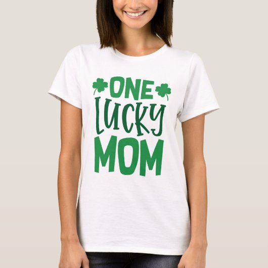 T-shirt Une maman chanceuse (Devant)