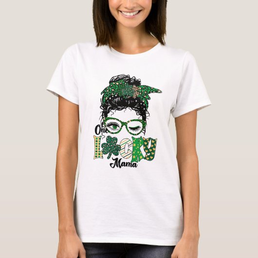 T-shirt Une maman chanceuse (Devant)