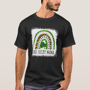 T-shirt Une Maman Chanceuse Arc-en-ciel Fête de la Saint-P