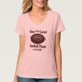 T-shirt Une maman de football avec le joueur le plus coinc (Devant)
