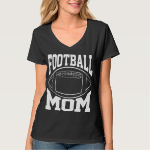 T-shirt Une maman de football en blanc avec le nom du joue