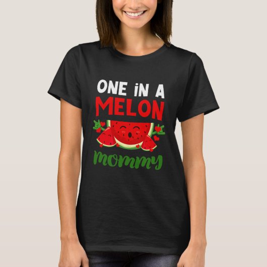 T-shirt Une maman melon amour pastèque été fruit (Devant)