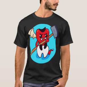 T-shirt Une Mauvaise Toothache Cute Little Demon Vector Ar
