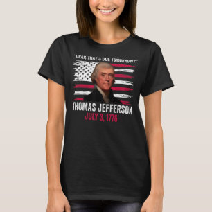 T-shirt Une merde qui est due demain Thomas Jefferson 4th