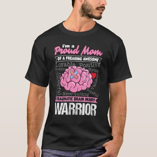 T-shirt Une mère fière traumatisme cérébral blessure TBI g (Devant)