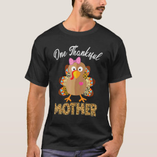 T-shirt Une Mère Remerciée Famille Turquie Leopart Thankgi