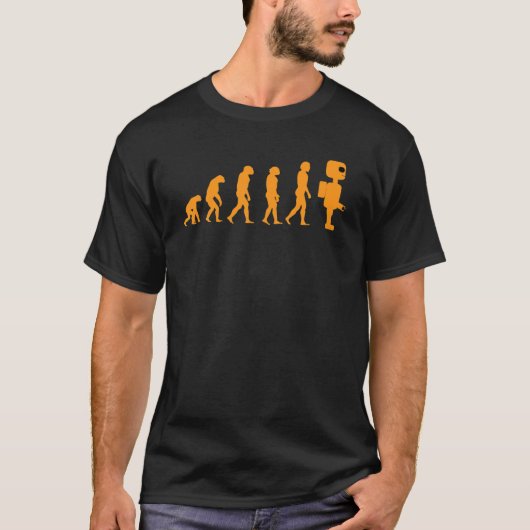T-shirt Une Mignonne Évolution Drôle Pour Robot Machine El (Devant)
