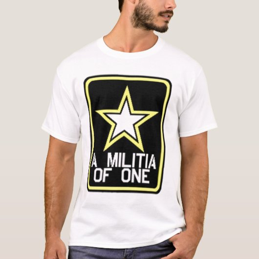 T-shirt 'UNE MILICE D'UN' 2ème amendement (Devant)