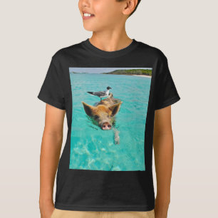 T-shirt Une mouette et un porc