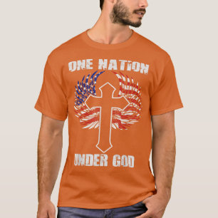 T-shirt Une nation chrétienne sous la Croix de Dieu sur le