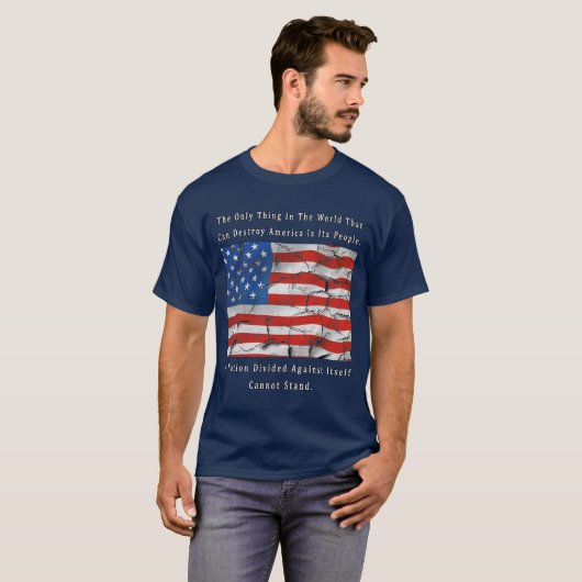 T-shirt Une nation divisée (conception d'AVANT et de DOS) (Devant entier)