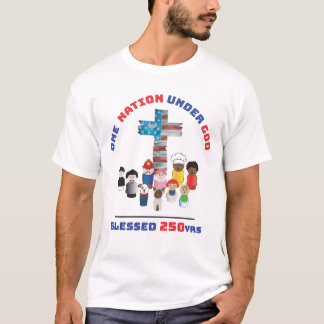 T-shirt Une nation sous DIEU