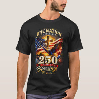 T-shirt Une nation sous Dieu 250 ans 250e anniversaire