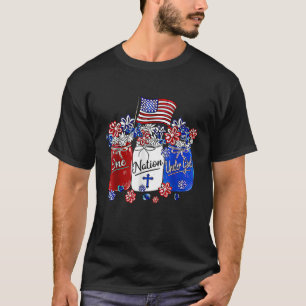 T-shirt Une nation sous Dieu drapeau américain Christian J