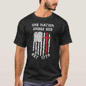 T-shirt Une nation sous Dieu Est 1776 (Devant)