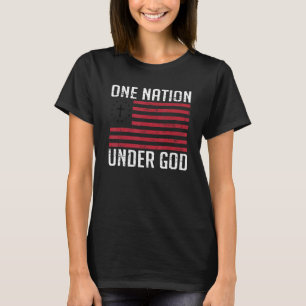 T-shirt Une nation sous Dieu le 4 juillet Dieu bénisse l'A