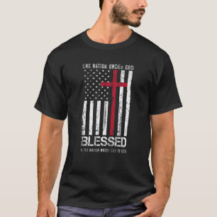 T-shirt Une nation sous Dieu Le patriotique américain du d