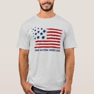 T-shirt Une nation sous Dieu patriotique