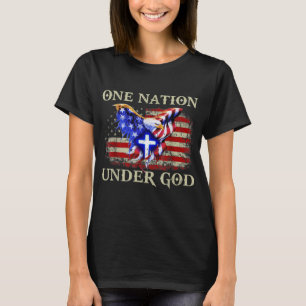 T-shirt une nation sous dieu patriotique usa christian