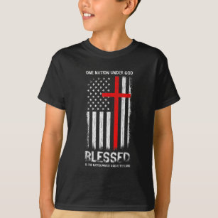 T-shirt Une nation sous Dieu USA Patriot vétéran