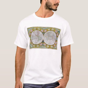 T-shirt Une nouvelle et correcte carte du monde, 1770-97