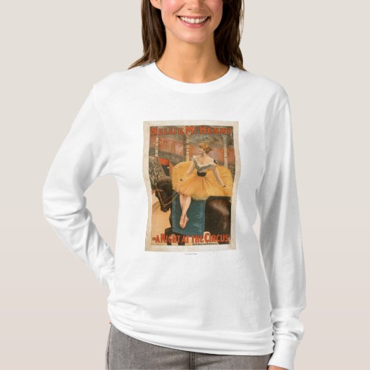 T-shirt Une nuit à l'affiche théâtrale de jeu de cirque (Devant)