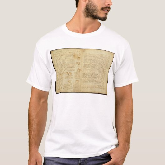 T-shirt Une page du codex Leicester, 1508-12 (Devant)