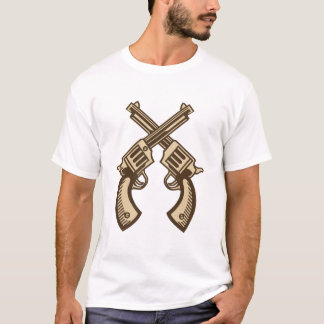 T-shirt Une paire d'armes avec deux fusils croisés Chemise