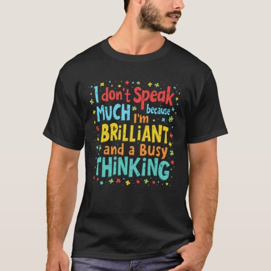 T-shirt Une pensée brillante et active (Devant)