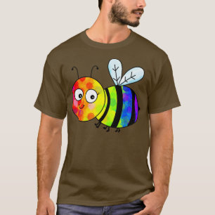 T-shirt Une petite abeille arc-en-ciel