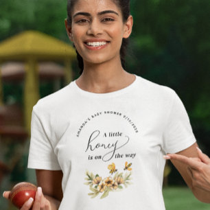 T-shirt  Une petite Baby Shower abeille à miel