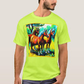 T-shirt Une pièce d'art Cheval brillante et joyeuse. Comma (Devant)