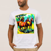 T-shirt Une pièce d'art Cheval brillante et joyeuse. Comma (Devant)