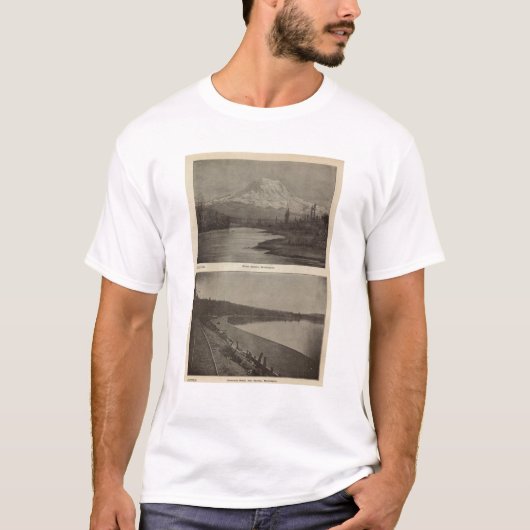 T-shirt Une plage plus pluvieuse de Mt Steilacoom (Devant)
